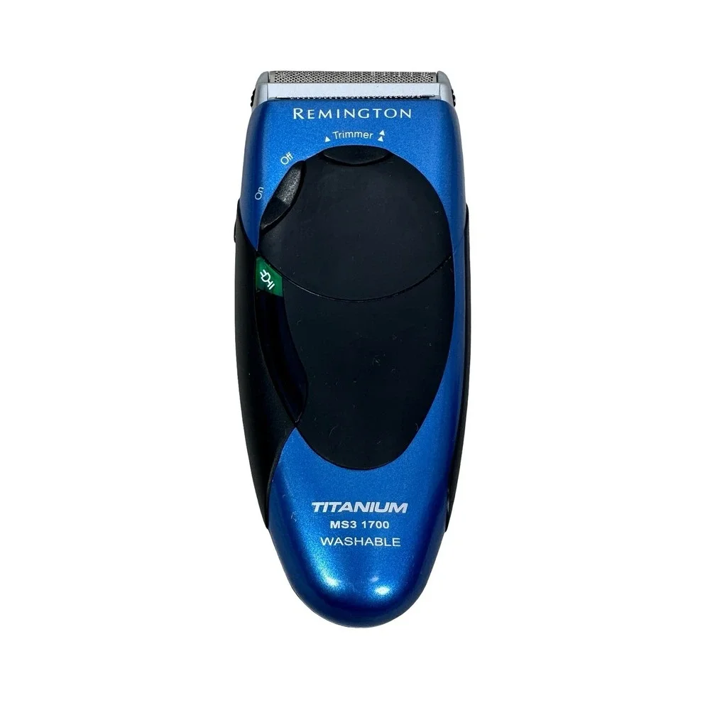 Remington MS3 1700 Titanium Electric Shaver Washable Cordless Razor Blue Gray